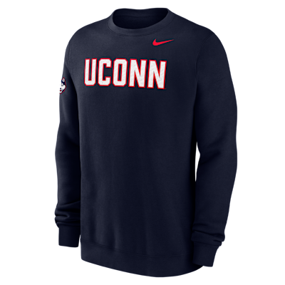 UConn Club Fleece Men's Nike College Crew-Neck Sweatshirt